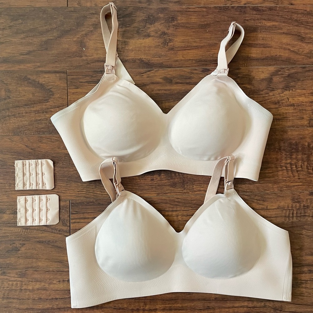Momcozy Nursing Bras Set of 2 Beige size XL